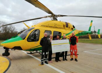 Westbury Quilters donate £800 to Wiltshire Air Ambulance