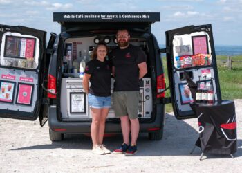 Coffee van open for  business at the White Horse
