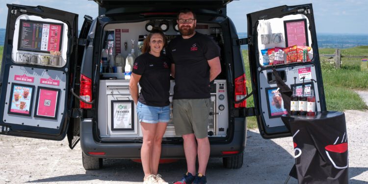 Coffee van open for  business at the White Horse