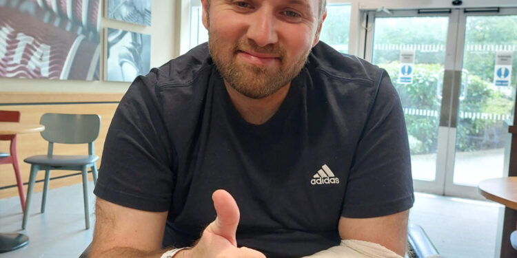 Charity fundraising day for Westbury window cleaner