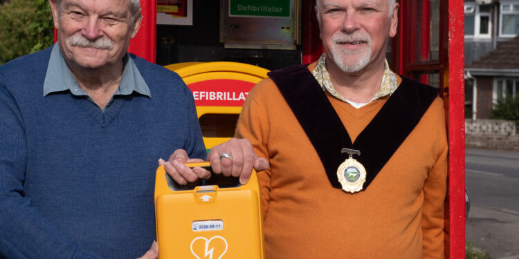 Defibrillator installed in disused phone box