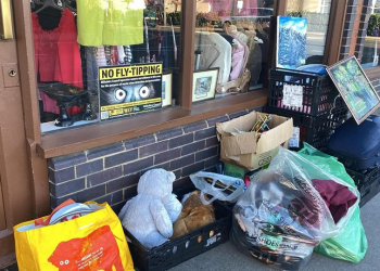 Calls for action after fly-tipping outside Westbury charity shops
