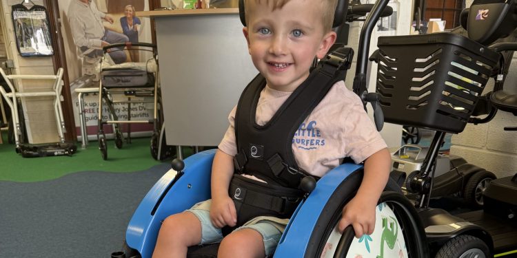 Joy as young Robin receives life-changing wheelchair thanks to community support