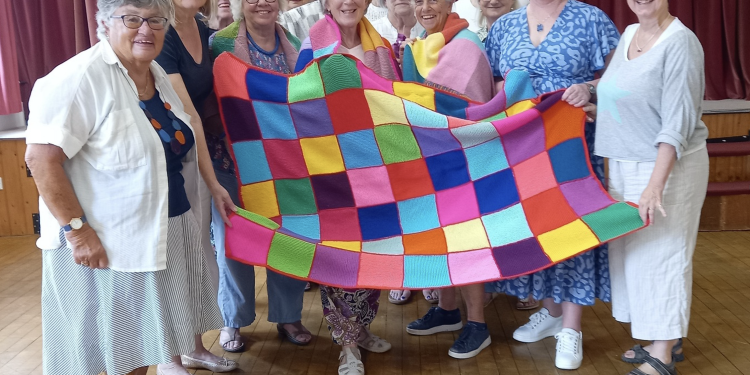 Bratton group knits blankets for women in Ethiopia
