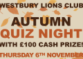 Charity quiz night with the Westbury Lions