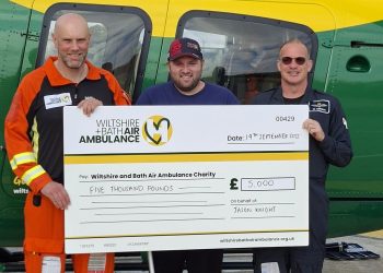 Westbury dad presents £10,000 to charities as he continues fight to change industry safety laws
