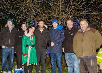 Friends step in to  light up Westbury house for Christmas