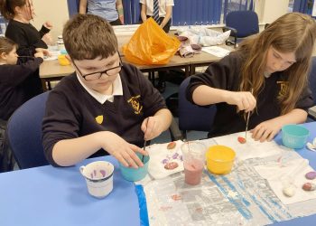 Schoolchildren brighten Westbury with painted stones