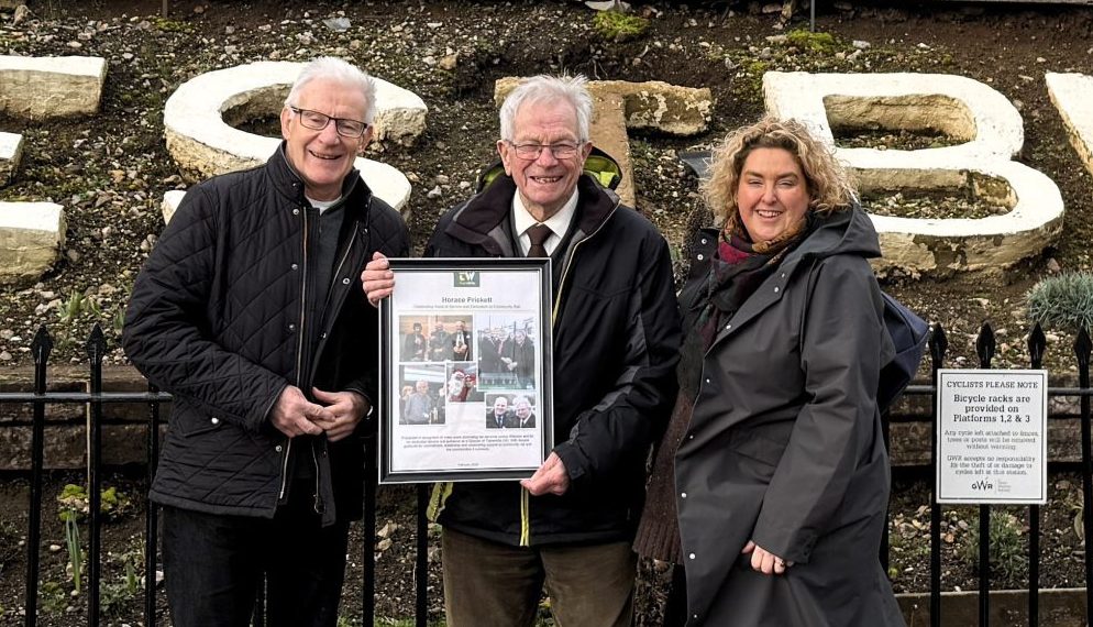 Former mayor recognised for contribution to Wiltshire’s rail network