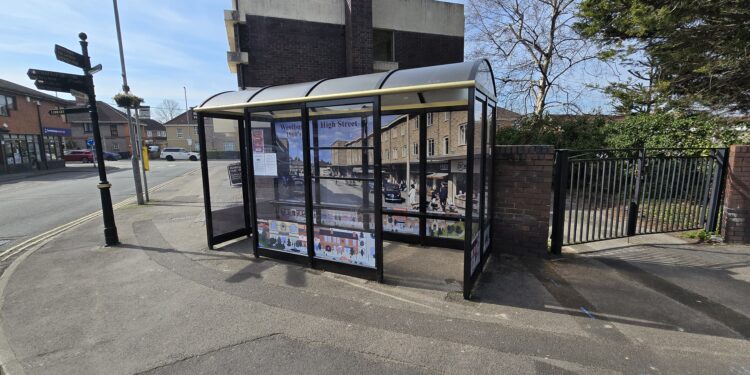 Westbury bus stop brings 1960s High Street to life