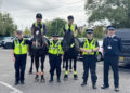 Drivers stopped during horse safety operation in Dilton Marsh